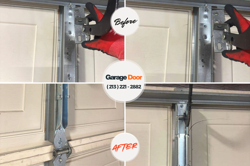 Before and after: garage door installation Carbon Cliff, IL